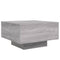 vidaXL Coffee Table with LED Lights Grey Sonoma 55x55x31 cm
