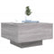 vidaXL Coffee Table with LED Lights Grey Sonoma 55x55x31 cm