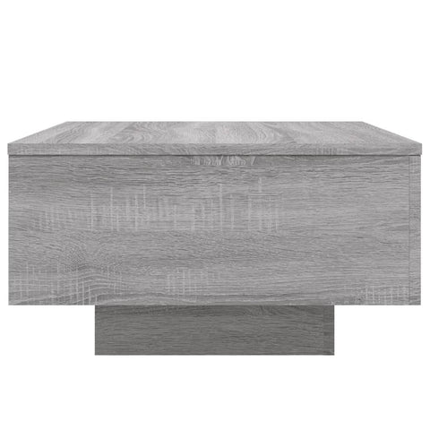 vidaXL Coffee Table with LED Lights Grey Sonoma 55x55x31 cm