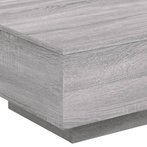 vidaXL Coffee Table with LED Lights Grey Sonoma 55x55x31 cm