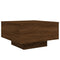 vidaXL Coffee Table with LED Lights Brown Oak 55x55x31 cm