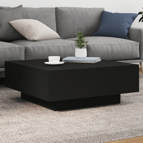 vidaXL Coffee Table Black 80x80x31 cm Engineered Wood