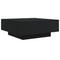 vidaXL Coffee Table with LED Lights Black 80x80x31 cm