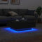 vidaXL Coffee Table with LED Lights Black 80x80x31 cm