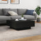 vidaXL Coffee Table with LED Lights Black 80x80x31 cm