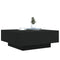 vidaXL Coffee Table with LED Lights Black 80x80x31 cm