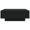 vidaXL Coffee Table with LED Lights Black 80x80x31 cm
