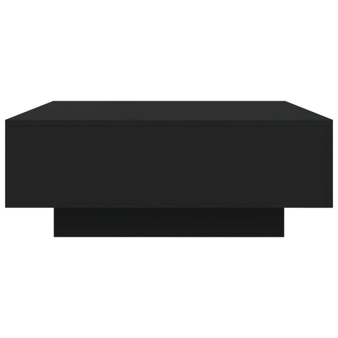 vidaXL Coffee Table with LED Lights Black 80x80x31 cm