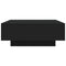 vidaXL Coffee Table with LED Lights Black 80x80x31 cm