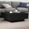 vidaXL Coffee Table with LED Lights Black 80x80x31 cm