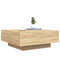 vidaXL Coffee Table with LED Lights Sonoma Oak 80x80x31 cm