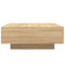 vidaXL Coffee Table with LED Lights Sonoma Oak 80x80x31 cm