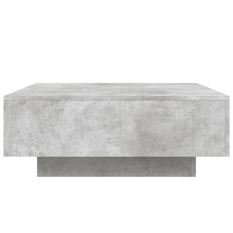vidaXL Coffee Table with LED Lights Concrete Grey 80x80x31 cm