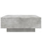 vidaXL Coffee Table with LED Lights Concrete Grey 80x80x31 cm
