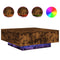 vidaXL Coffee Table with LED Lights Smoked Oak 80x80x31 cm