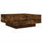 vidaXL Coffee Table with LED Lights Smoked Oak 80x80x31 cm