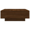 vidaXL Coffee Table with LED Lights Brown Oak 80x80x31 cm