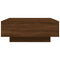 vidaXL Coffee Table with LED Lights Brown Oak 80x80x31 cm