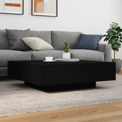 vidaXL Coffee Table Black 100x100x31 cm Engineered Wood