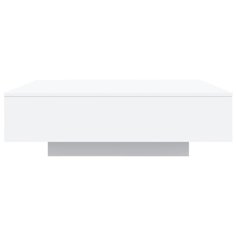 vidaXL Coffee Table with LED Lights White 100x100x31 cm