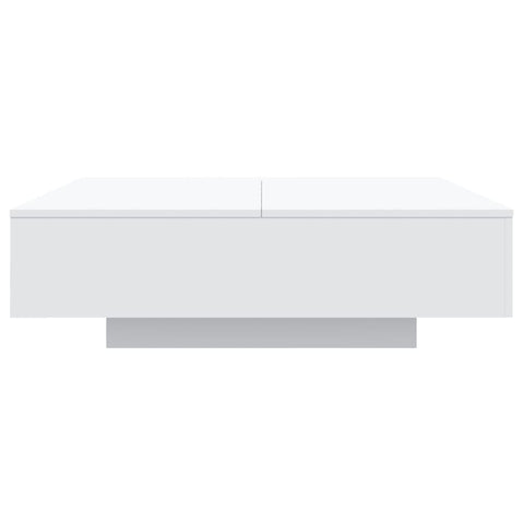 vidaXL Coffee Table with LED Lights White 100x100x31 cm