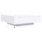 vidaXL Coffee Table with LED Lights White 100x100x31 cm