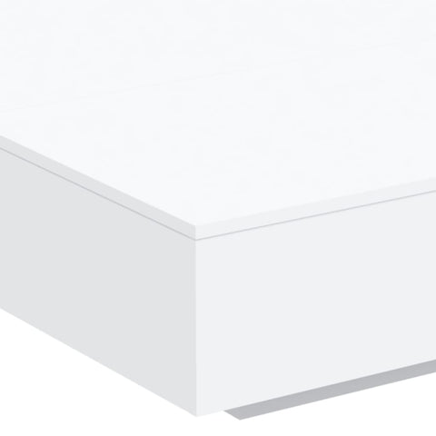vidaXL Coffee Table with LED Lights White 100x100x31 cm