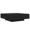 vidaXL Coffee Table with LED Lights Black 100x100x31 cm