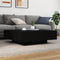 vidaXL Coffee Table with LED Lights Black 100x100x31 cm