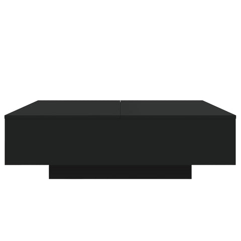 vidaXL Coffee Table with LED Lights Black 100x100x31 cm