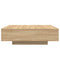 vidaXL Coffee Table with LED Lights Sonoma Oak 100x100x31 cm