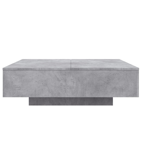 vidaXL Coffee Table with LED Lights Concrete Grey 100x100x31 cm