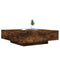 vidaXL Coffee Table with LED Lights Smoked Oak 100x100x31 cm