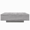 vidaXL Coffee Table with LED Lights Grey Sonoma 100x100x31 cm