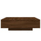 vidaXL Coffee Table with LED Lights Brown Oak 100x100x31 cm