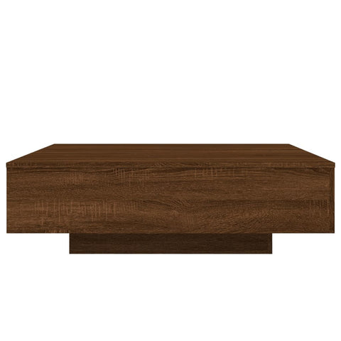 vidaXL Coffee Table with LED Lights Brown Oak 100x100x31 cm