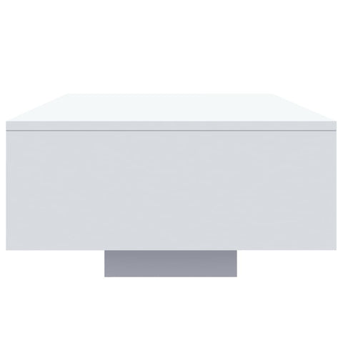 vidaXL Coffee Table with LED Lights White 85x55x31 cm