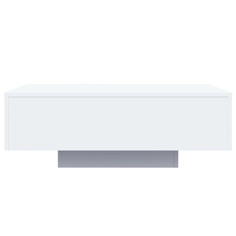 vidaXL Coffee Table with LED Lights White 85x55x31 cm