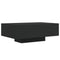 vidaXL Coffee Table with LED Lights Black 85x55x31 cm