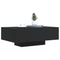 vidaXL Coffee Table with LED Lights Black 85x55x31 cm
