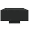 vidaXL Coffee Table with LED Lights Black 85x55x31 cm