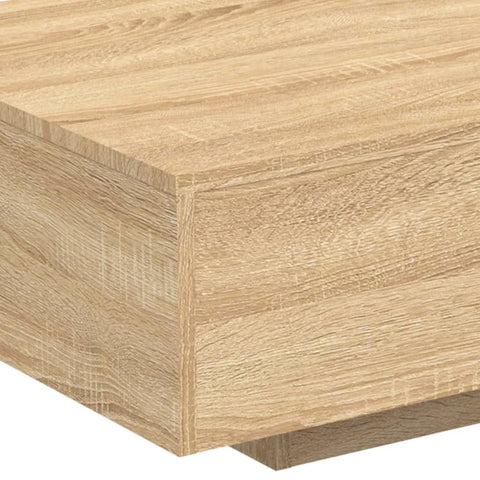 vidaXL Coffee Table with LED Lights Sonoma Oak 85x55x31 cm
