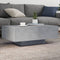 vidaXL Coffee Table with LED Lights Concrete Grey 85x55x31 cm