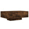 vidaXL Coffee Table with LED Lights Smoked Oak 85x55x31 cm
