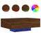 vidaXL Coffee Table with LED Lights Brown Oak 85x55x31 cm