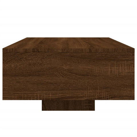 vidaXL Coffee Table with LED Lights Brown Oak 85x55x31 cm