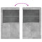 vidaXL Side Cabinet with LED Lights Concrete Grey Engineered Wood