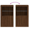 vidaXL Side Cabinet with LED Lights Brown Oak Engineered Wood