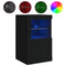 vidaXL Side Cabinets with LED Lights 2 pcs Black Engineered Wood