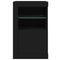 vidaXL Side Cabinets with LED Lights 2 pcs Black Engineered Wood